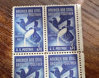 1957 America and Steel Growing Together 3 cent Stamp