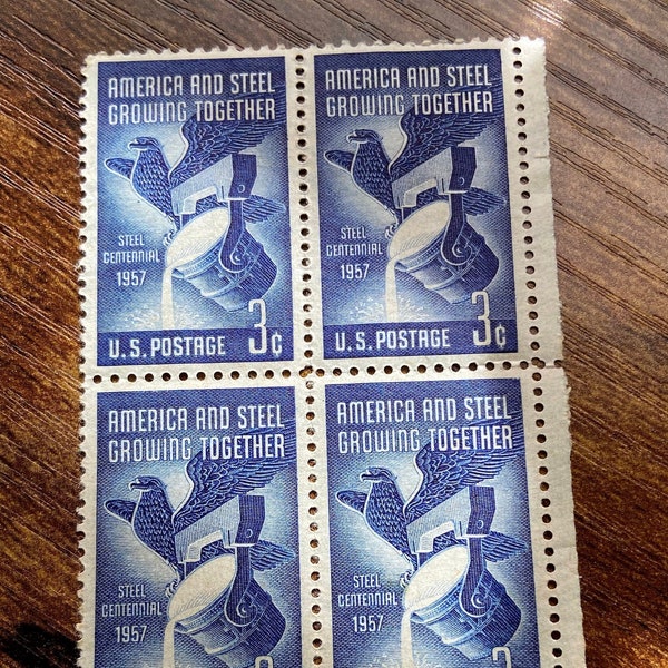 1957 America and Steel Growing Together 3 cent Stamp