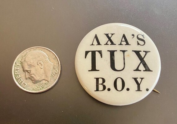 Lambda Chi Alpha TUX B.O.Y. Pinback button from 7… - image 2