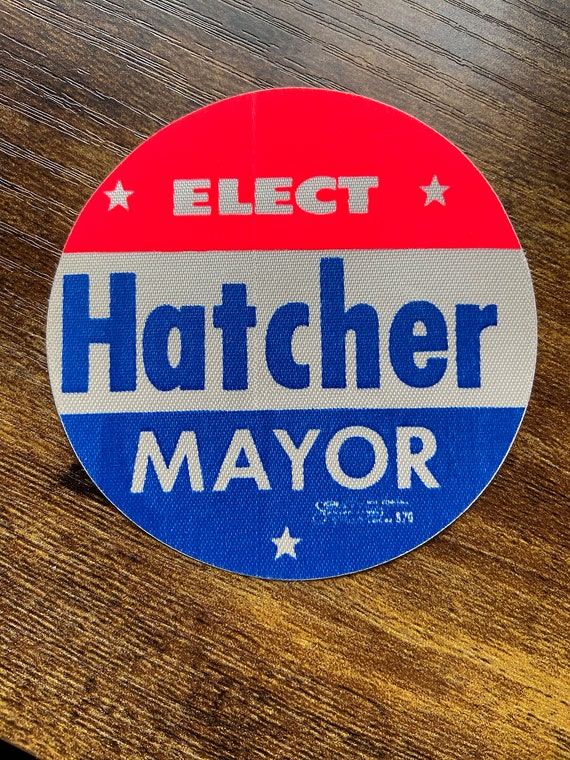 Gary, IN Mayor Richard Hatcher Mayor Campaign Sticker