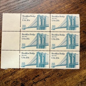 Brooklyn Bridge 1883-1993 20 cent stamp