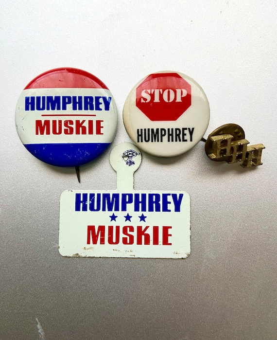 Hubert Humphrey Campaign Buttons 1968