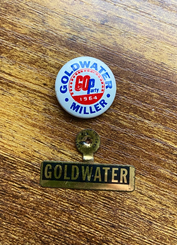 Goldwater, Miller GOP Party, 1964 Button
