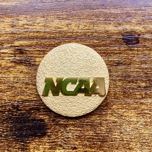 NCAA Metal logo with sticky back