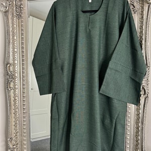 Linen Pocket Closed Abaya, Batwing Abaya, Kimono Abaya, Khaki, Dubai, Kimono, Traditional Abaya, Maxi Dress, Long Dress Woman