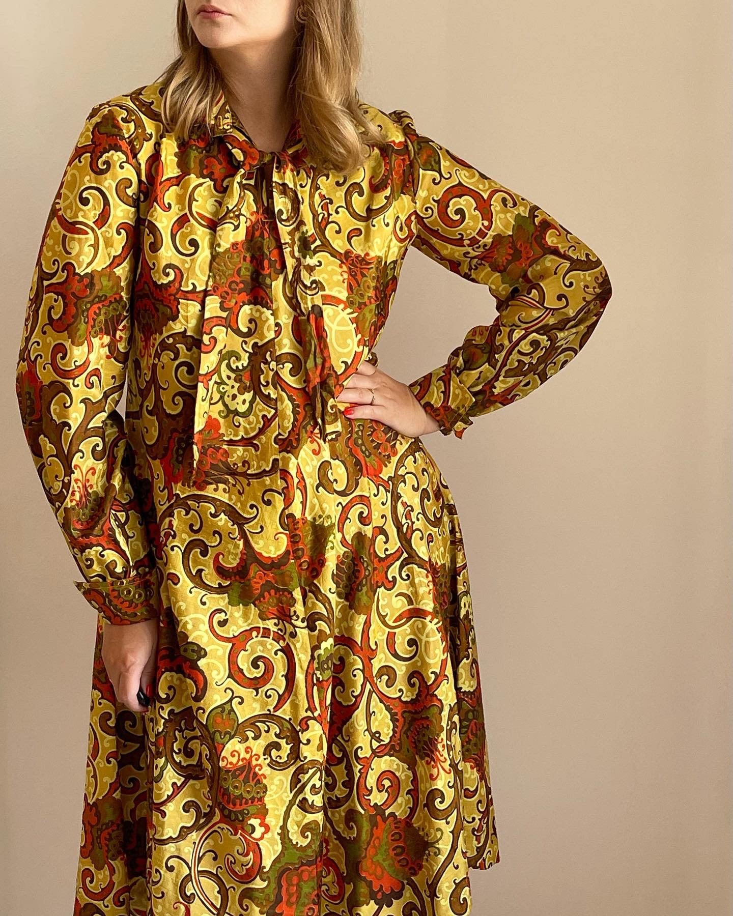 Country road snake store print dress
