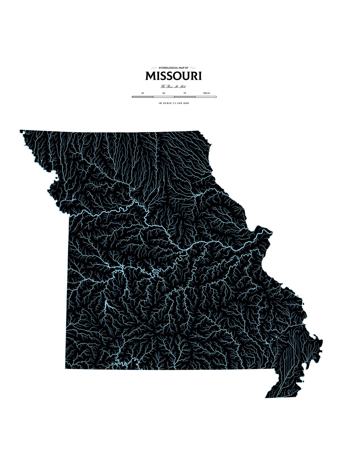 Missouri Map Poster 3 Options - Etsy
