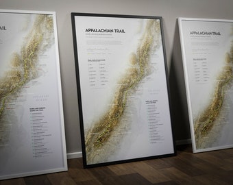 Epic Appalachian Trail Adventure Map Poster