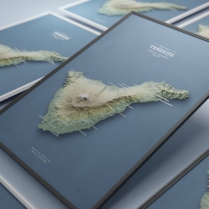 Shaded relief map of Tenerife