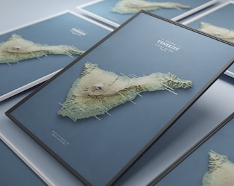 Shaded relief map of Tenerife