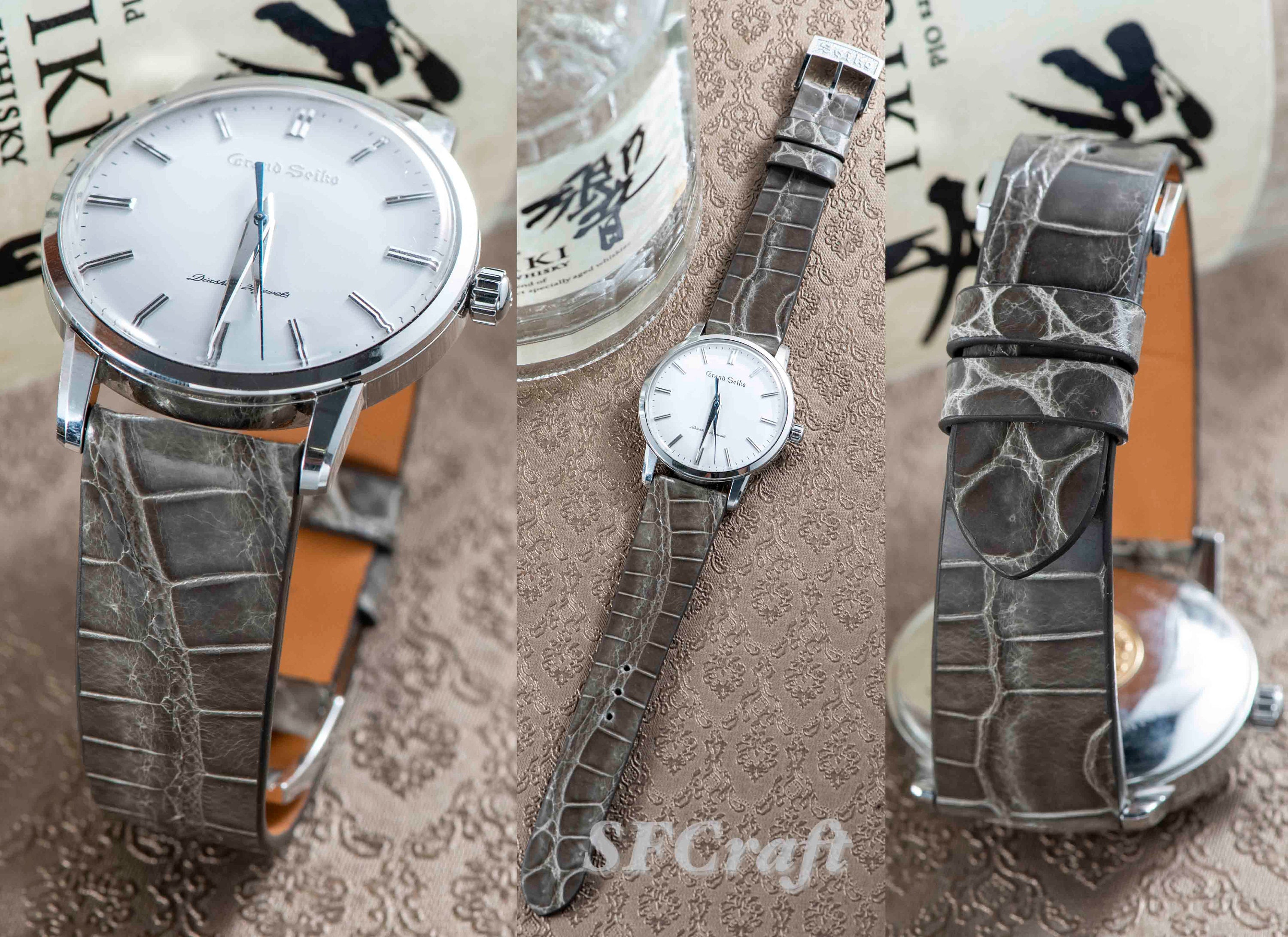 Grey Alligator Jaws Watch Strap Custom Made by Grand Seiko - Etsy