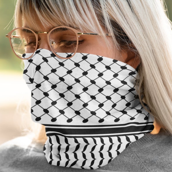 Keffiyeh Palästinensisches Muster Leichter Halstuch – Hirbawi-Stil Kufiye / Hatta / Shemagh / Palituch / Gesichtsmaske