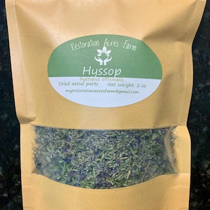 Organically grown dried Hyssop Herbal tea