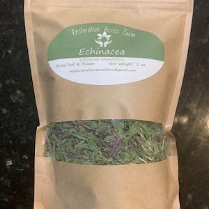 Organically grown dried echinacea tea