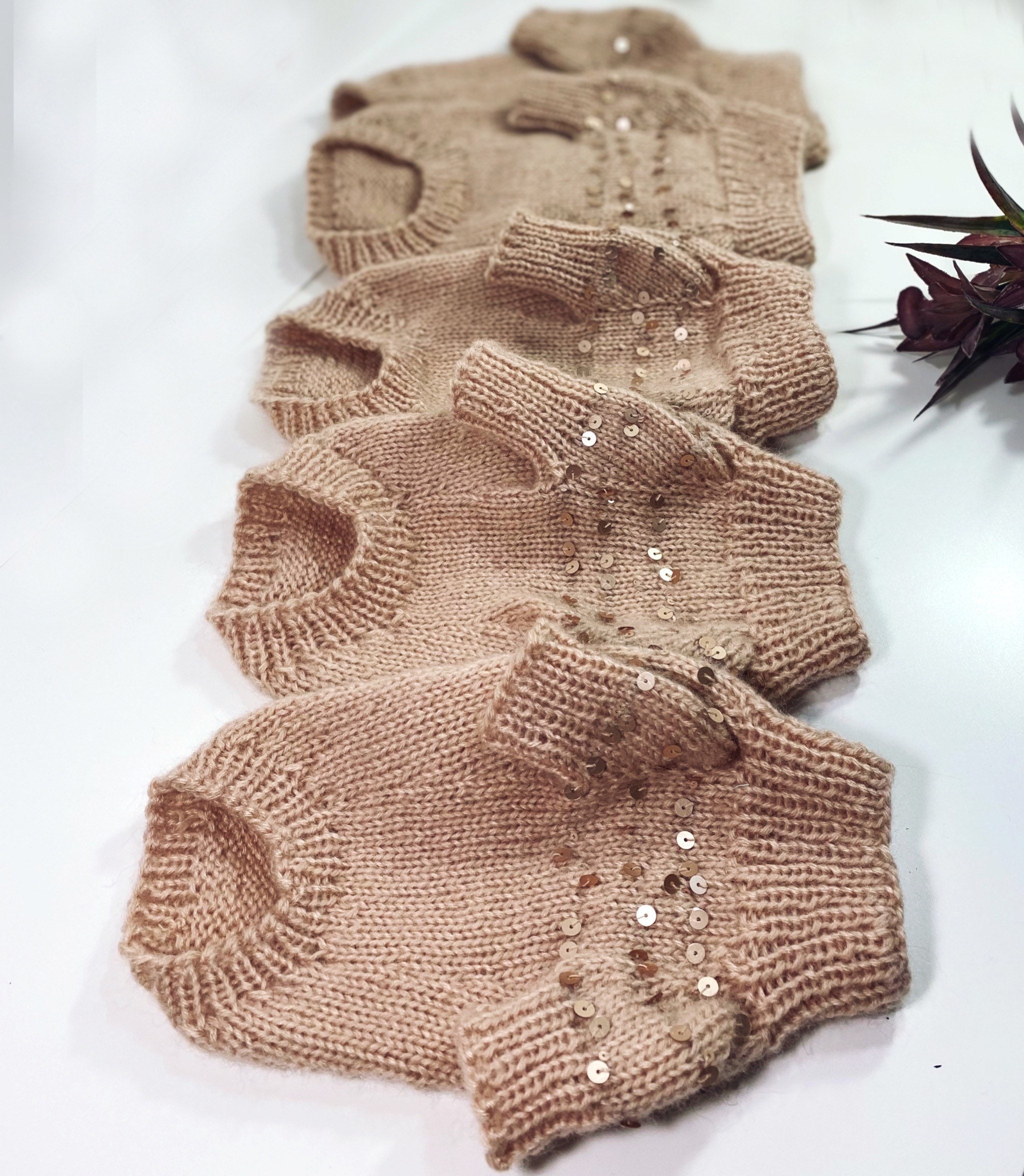 Dog Clothes Girl XS Dog Sweater With Sequined Dog Sweaters Etsy Australia