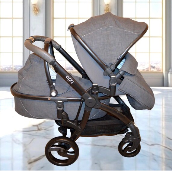Egg Special Edition Quantum Grey Double Tande Pram Travel System Etsy UK