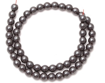 8 mm Hämatit Runde Perlen für Heilung Handgemachten Schmuck machen, 16 Zoll lose Hämatit Perlen Strang