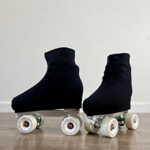 Black Matte Skate Boot Covers (match figure skating pants)