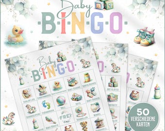 Baby Shower Bingo | Eucalyptus Baby Shower | Baby Party Game | Gender Reveal Party | PDF Template for Instant Download and Print