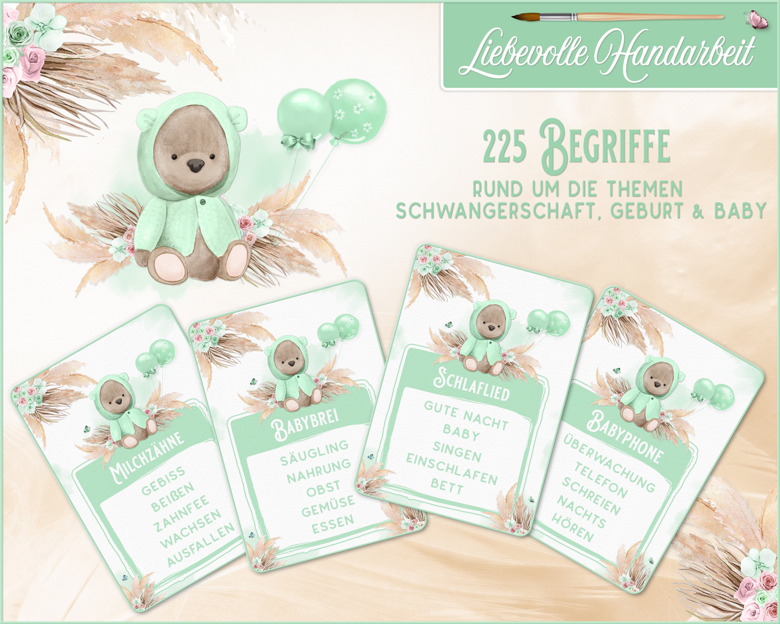 Teddybär Baby Party Deko Set - Inkl. Banner & Waben-Mittelstücke - Perfekt Für Babyshower Dekoration