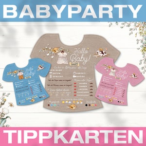 Babyparty Tippkarten | Babyparty Spiel | Baby Ausfüllkarten | Baby Wunschkarten | Babyshower Geschenk | Babytippkarte | Babyshower Spiel