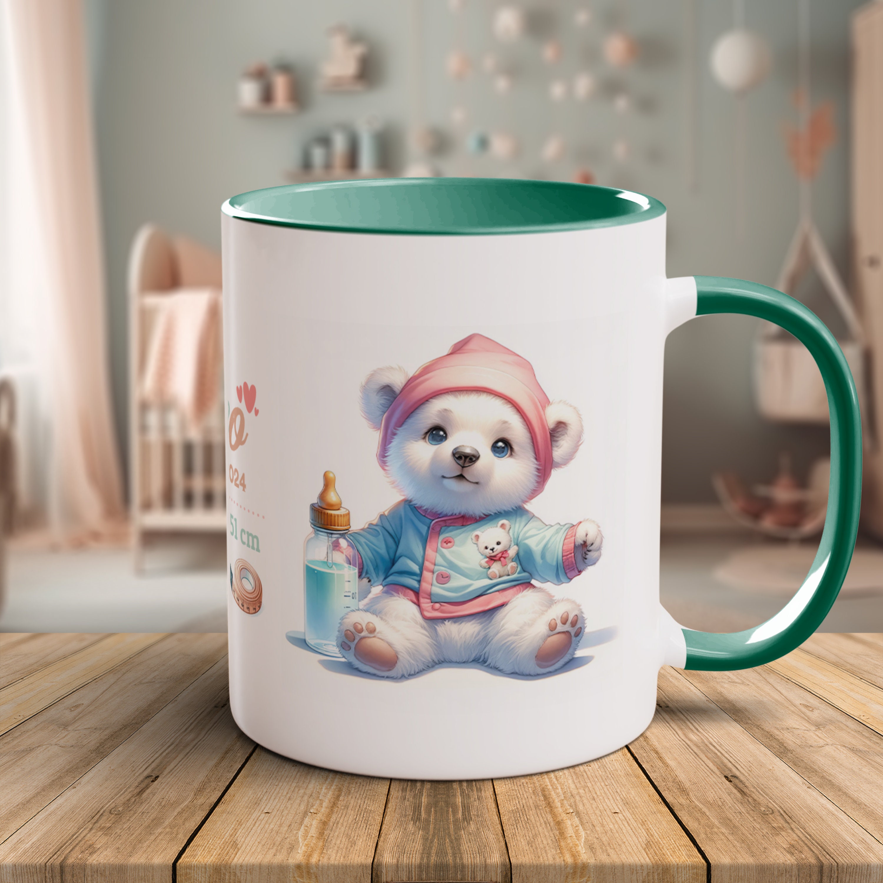 Tazza Personalizzata Con Nome E Orsetto Lavatore - Regalo Originale Per Bambini Compleanno E Natale