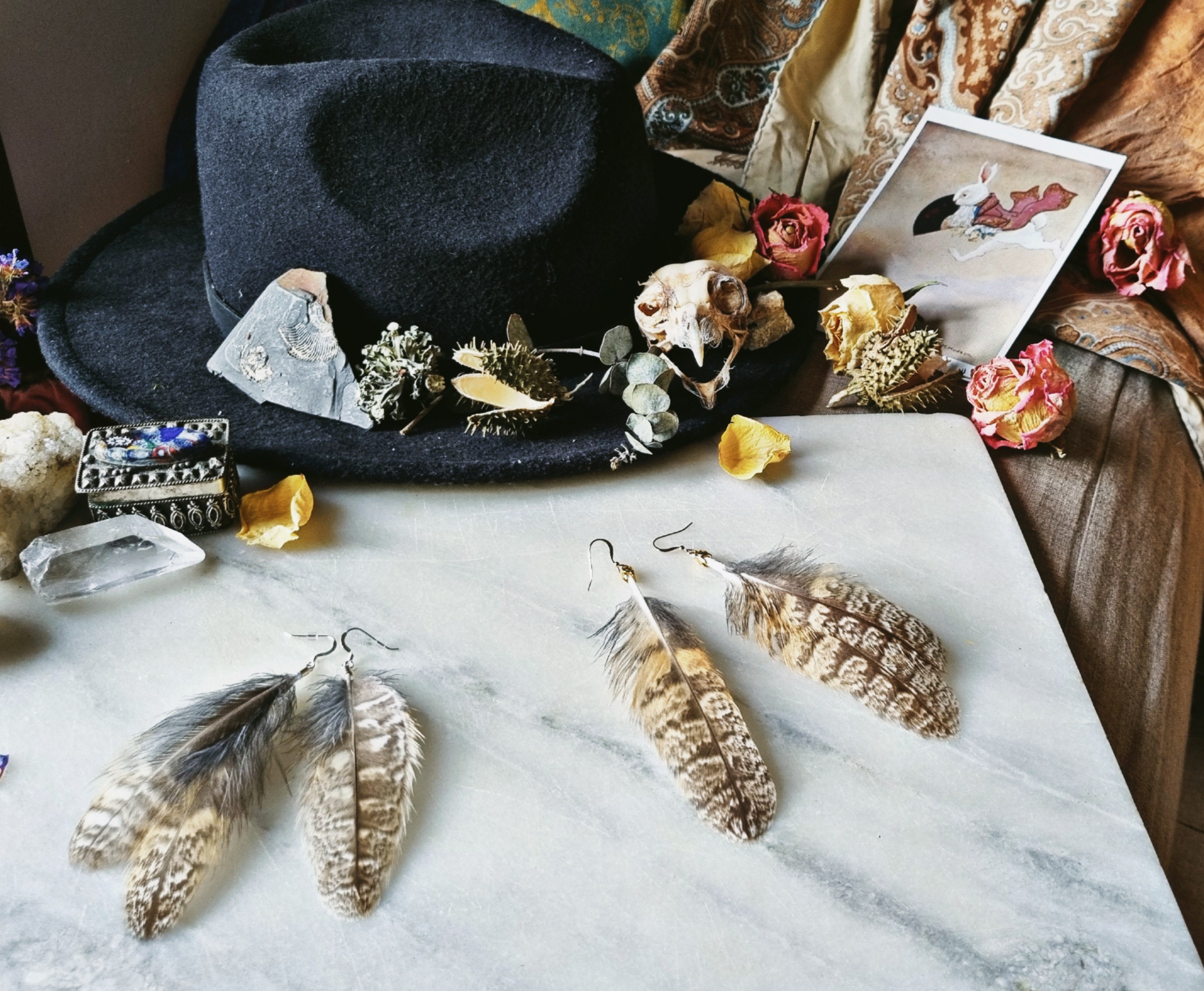 Owl 2024 feather earrings