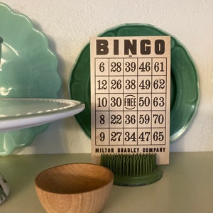 Vintage BINGO Cards, Numbers, Markers