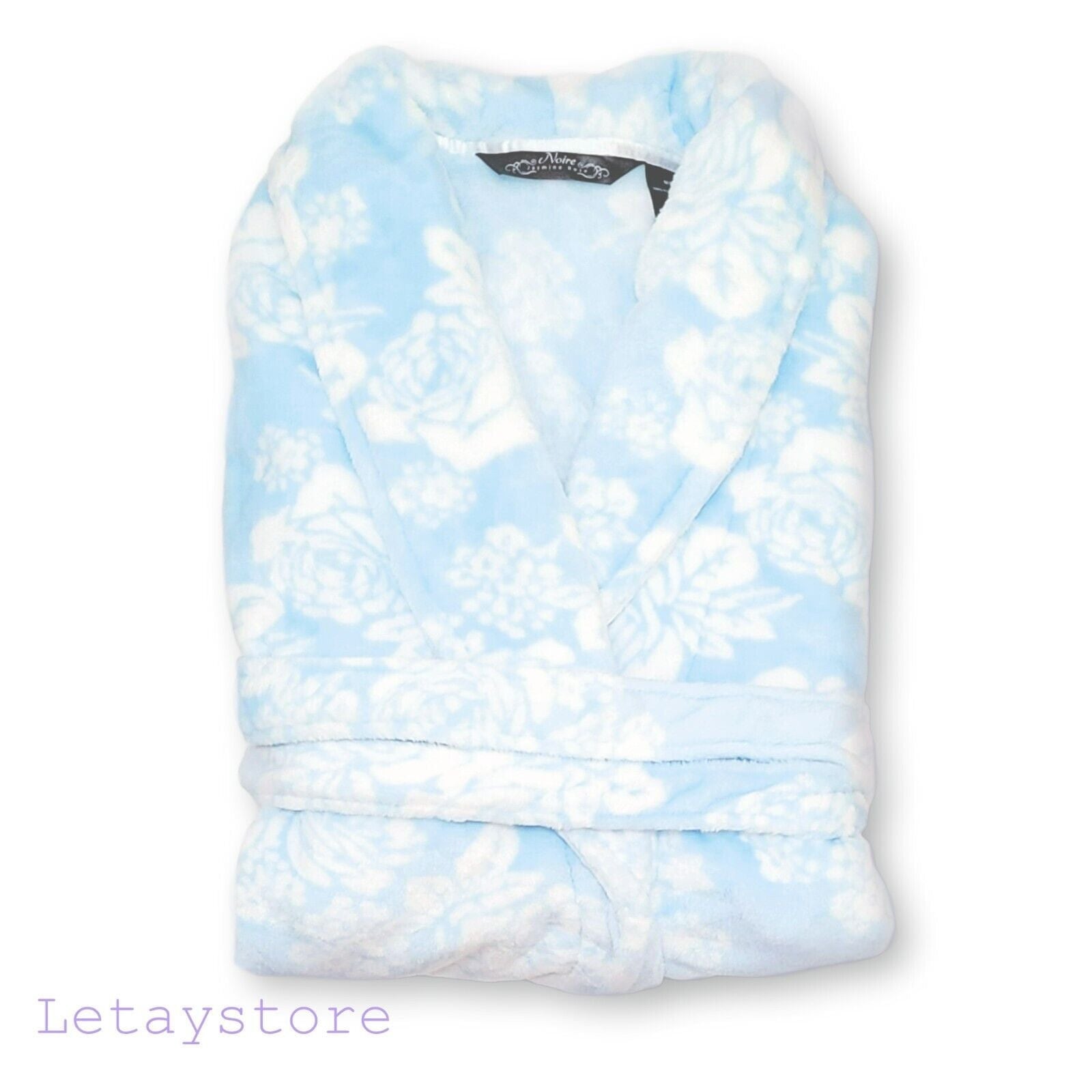 NOIRE JASMINE ROSE Floral Print Ultrasoft Plush Robe Etsy