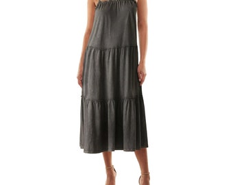 Women's Summer Tiered Cami Cotton Maxi Dress
