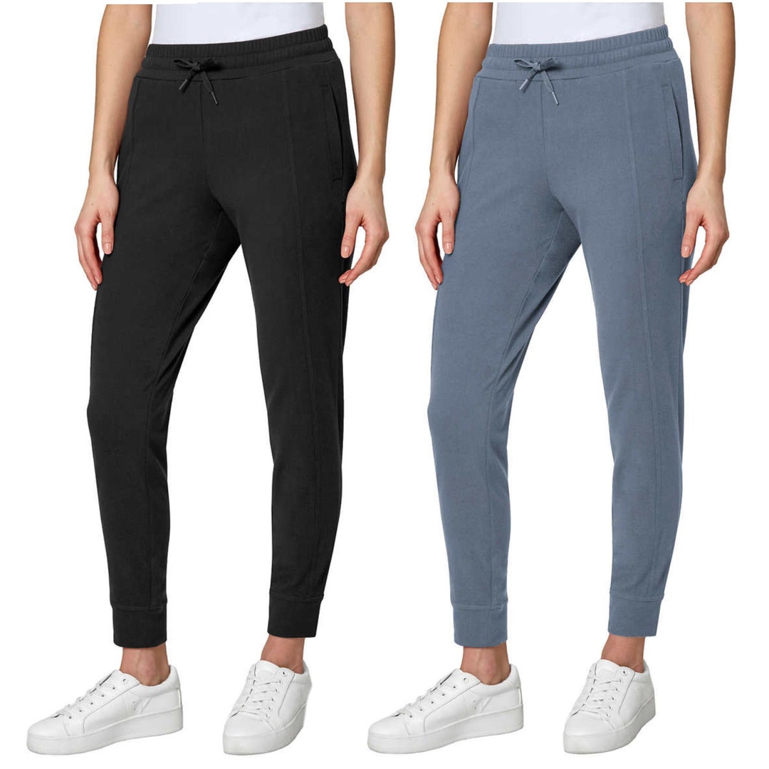 Mondetta Women's High Waist Active Pants Side Pockets Soft Fleece