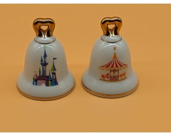 Vintage Salt and Pepper Shakers Disneyland Bells Disney