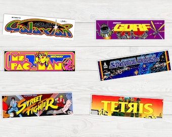 Retro arkadklistermärken från 80-talet - Set 2