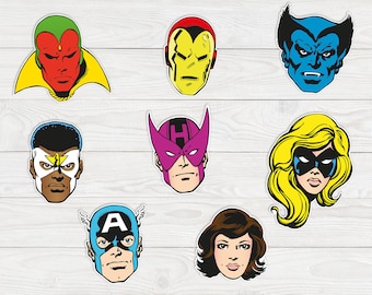 Adesivi retrò Avengers - Set 1