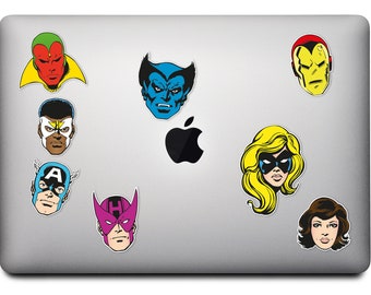 レトロアベンジャーズステッカー - セット1 - Etsy 日本