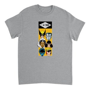 X-Men Corner Box - T-shirt unisex, pesante, 100% cotone