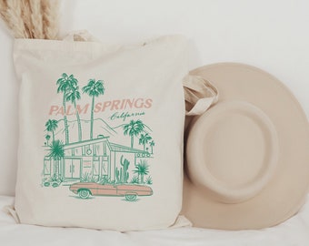 Palm Springs Canvas Bag, Palm Springs Bachelorette Favors, Palm Springs Birthday Favors, Palm Springs Bag, Gift Bag, Bachelorette Tote Bag