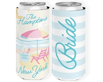 Custom Hamptons Can Cooler, The Hamptons Bachelorette, The Hamptons Party Favors , Montauk Birthday, Savannah, Hamptons New York,