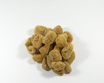 Natural Kalymnos Greek Sea Sponges Honeycomb - Unbleached Facial Sponges 2.0-4.0 cm (1.0"- 1.5"inches)  - Pack of 30