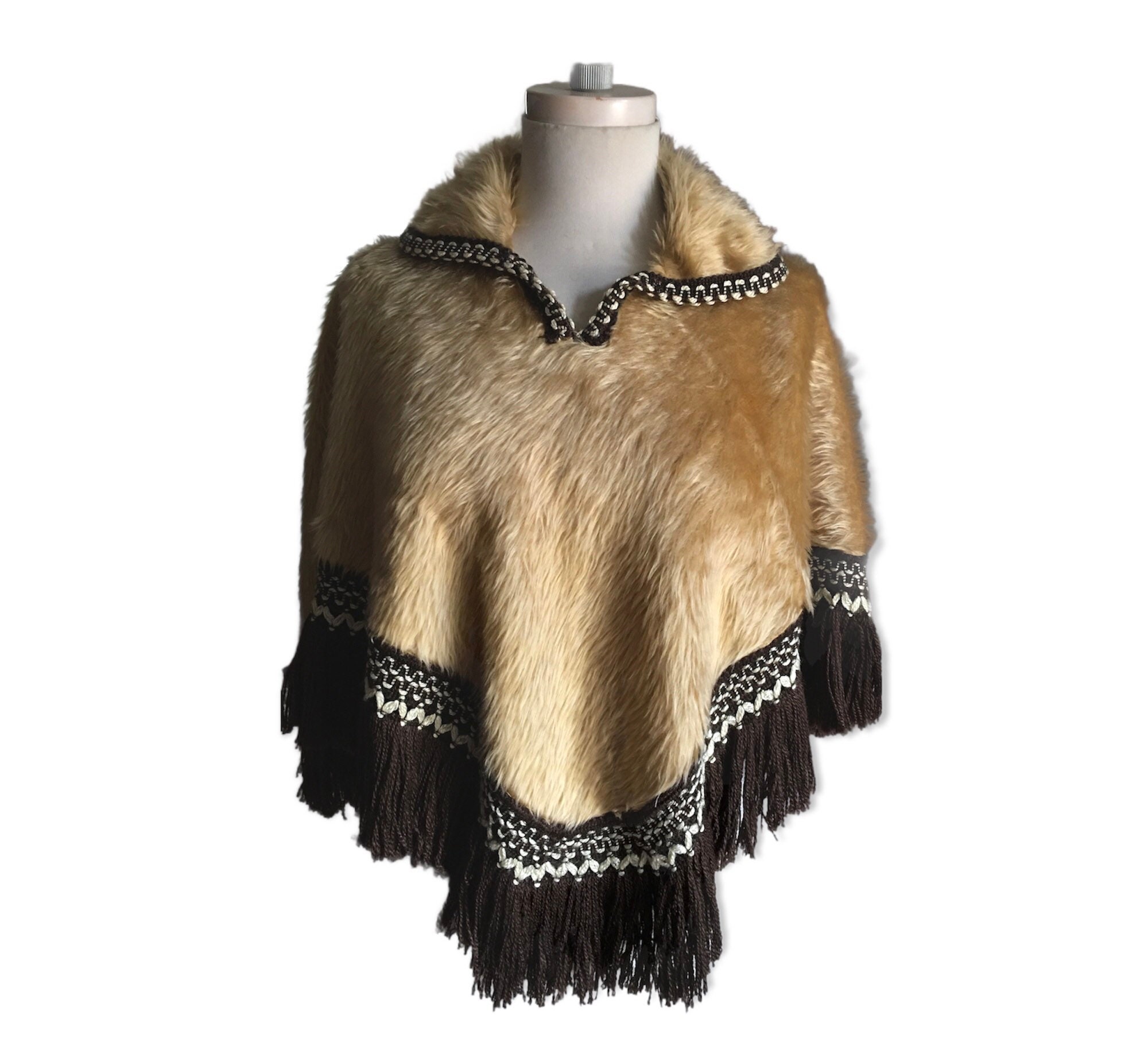 Sheepskin Poncho - Etsy