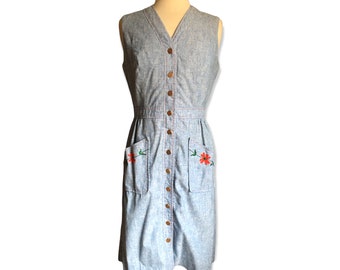 Vintage Blue Denim Dress
