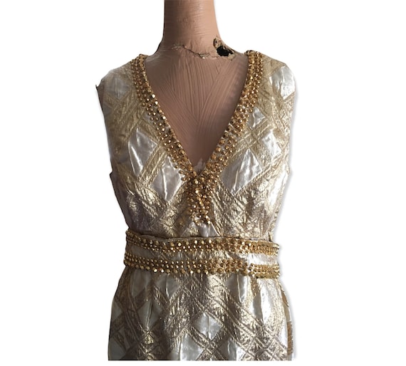 Vintage Gold Goddess Dress