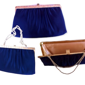 Vintage Schwarze Satin Clutch