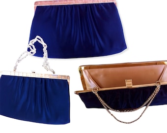 Clutch Satinado Negro Vintage