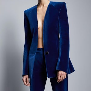 Velvet Women Business Suit Etsy UK