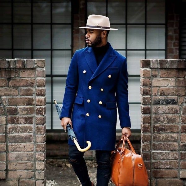 Mens Overcoat Mens Royal Blue Dress Coats on Sale