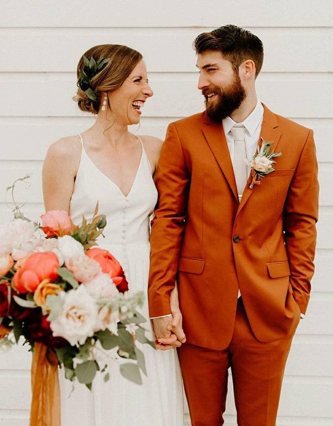 Men Rust orange Suit Rustic beach wedding suitrustic image 1