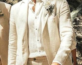 Men Suits 2 Piece beige Linen Slim Fit Elegent Suits Men Wedding Wear Suits Men Groom Suits Perfect Wedding Groom Suits must read caption