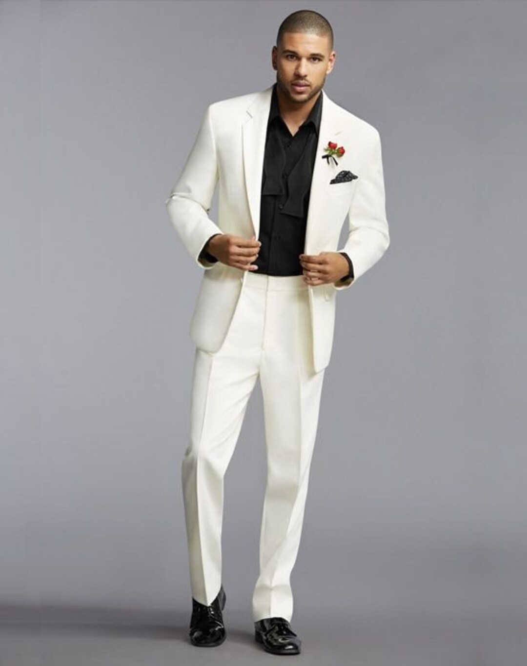 Men's Designed All White Suit For Men Two Button Tuxedos main image 1