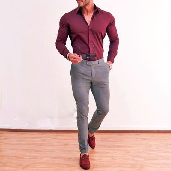 Camisas de hombre  Men shirt style, Mens designer shirts, Modern mens  fashion